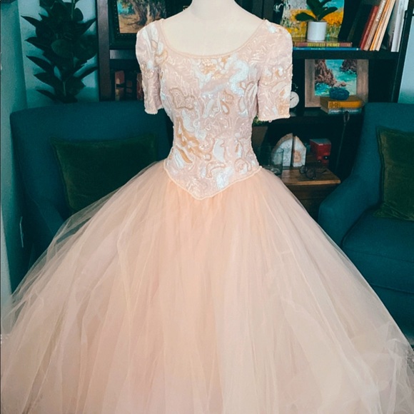 RARE Vintage Galina Wedding / Prom Dress 1950s style SHOWSTOPPING Made in USA - Picture 1 of 8